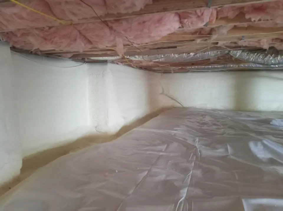 Crawl space encapsulation with closed-cell spray foam for Spray Foam Roofing in University of Virginia